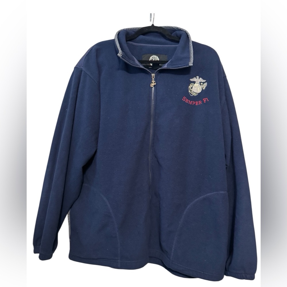 Rare Bradford Exchange VTG Marines Zip Up Fleece